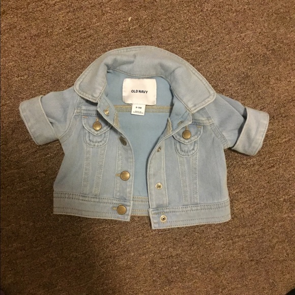 Old navy jean jacket 0/3 old navy faux vest 0-3 - Picture 2 of 2